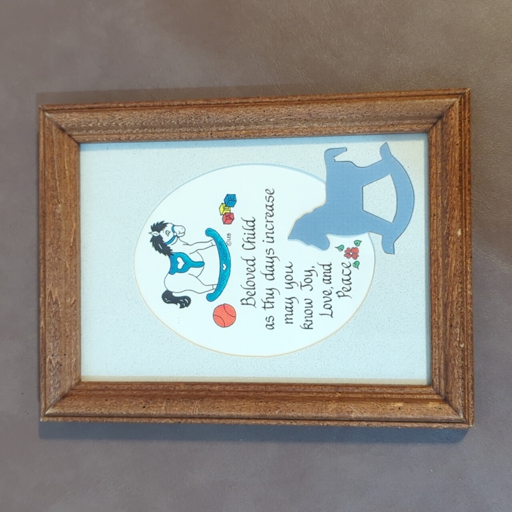 Beloved child as thy days increase may you know joy love and peace framed art